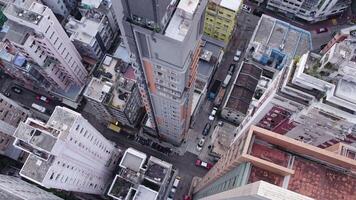 Tall buildings of Hong Kong view from a drone video