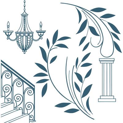 Elegant Vintage Ornamental Flourishes and Decorative Design Elements Set