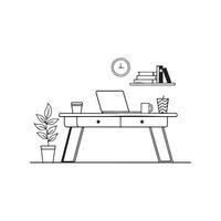 A dynamic setting for remote work that combines freedom with professional excellence vector
