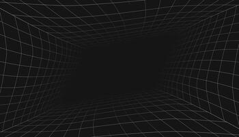 black 3d lines abstract background vector