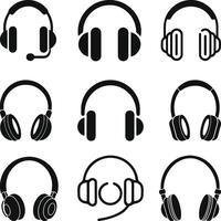Headphone SVG Printable Vectors Illustration, Headphone icon vectors for web and mobile app. headphone sign and symbol