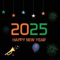 Happy New Year 2025 Design vector