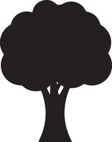 a black silhouette of a tree on a white background vector