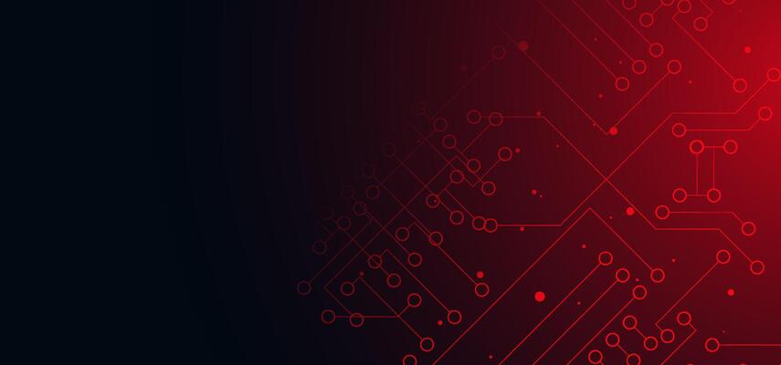 Red abstract background, Digital technology futuristic internet network connection, cloud cyber information communication, Ai big data science, innovation future tech, line dot illustration light 3d