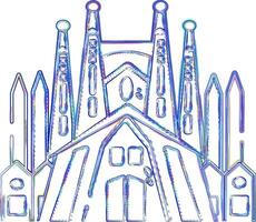 identifying icon of the city of Barcelona in Spain vector