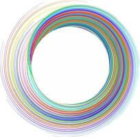 circle logo with colored strokes vector