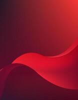 Red abstract background design with wave lines vector