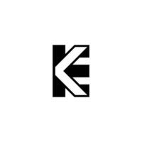 Alphabet letters Initials Monogram logo EK KE vector