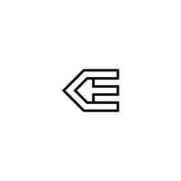 Simple and Modern KE Letter Logo for Business Branding vector