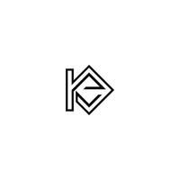 Clean and Creative KE EK Initials Monogram Logo Design vector