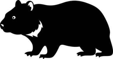 Silhouette of Wombat Illustration for Wildlife and Nature Design Projects vector