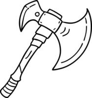 Medieval Battle Axe Illustration for Historical and Fantasy Design Uses vector