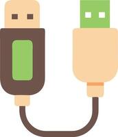 USB Connection Illustration for Technology and Data Transfer Concepts vector