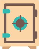 Secure Illustration of a Closed Safe with Combination Lock for Finance Concepts vector