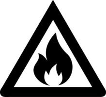 Hazard Warning Sign Flammable Symbol for Safety and Precautionary Use vector
