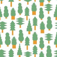 seamless pattern with Christmas Tree vector