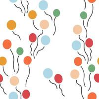 seamless pattern with colored air balloon vector