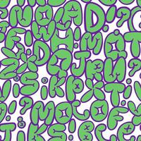 seamless pattern with english letters vector
