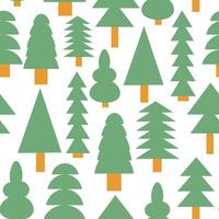 seamless pattern with geometric Christmas Tree vector