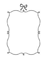 Frame Decorative with bow for artistic creations or invitations vector