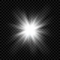 Transparent light effect. Silver sunlight, sun, laser beams, sunrays, burst, laser. Abstract isolated element for web, birthday, New Year, festival and show designs. vector