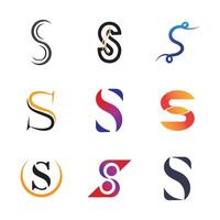 a set of six different logos with different shapes, letter s vector