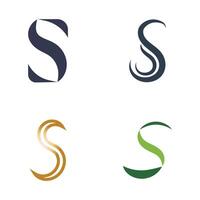a set of four different logos with a letter s in the middle, letter s, vector