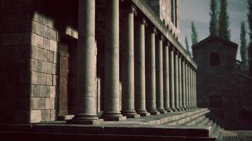 Ancient architecture showcases majestic columns at historic site video