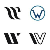 a set of four logos with different shapes and sizes, vector