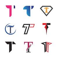 a set of six different logos with different colors, vector