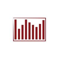 Bar chart icon. Business graph icon on background for graphic web design. Flat color design. Creative element design illustration concept symbol for financial report or analysis vector