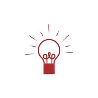 Light bulb icon. Idea symbol. Flat design style eps 10. bulb light energy isolated icon design yellow and white. Element graphic design template electric and light theme vector