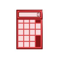 Calculator icon. Flat illustration of calculator icon for web design. Calculator icon in flat color style. Business accounting office finance. Simple illustration. Cal symbol vector