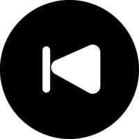 Minimalist Black and White Skip Backward Icon Logo. Ideal for Web and Graphic Design Projects vector