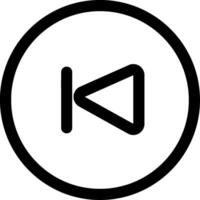 Simple Black and White Skip Backward Icon Logo. Perfect for Websites, Digital Interfaces, and Adding a Classic, Streamlined Look to Creative Design Projects vector