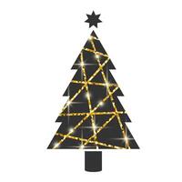 Christmas tree light. with light, glitter, sparkles. Xmas tree with light, glitter, sparkles. Festive fir tree with golden elements. Modern design for New Year. Christmas tree icon. vector