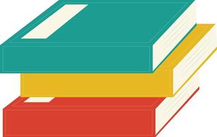 Stack of Books in Cartoon Style vector