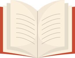 Red School Book in Open Position vector