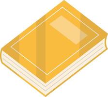School Education Book in Yellow Color Design vector