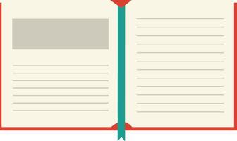 Textbook in Open Position vector