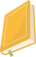 School Education Book in Yellow Color Design vector