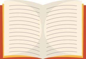 Red School Book in Open Position vector