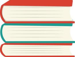 Stack of Books in Cartoon Style vector