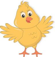 Chicks Easter Image on White Background vector
