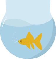 Fish on the Aquarium in Flat Design vector