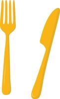 Plastic Fork and Knife for Zero Waste Day vector