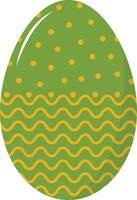 Green egg in cartoon design vector