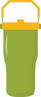 Green Drinking Bottles for Zero Waste Day vector