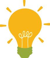 Lamp Icon for Zero Waste Day vector