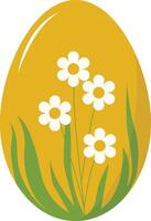Nowruz Egg with Flower Image vector
